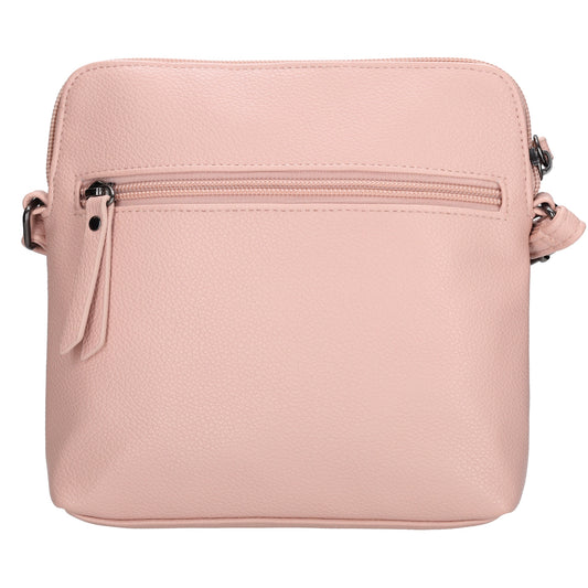 Umhängetasche 18x18cm in Rosa aus Kunstleder - leder-accessoires.com