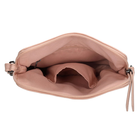 Umhängetasche 18x18cm in Rosa aus Kunstleder - leder-accessoires.com