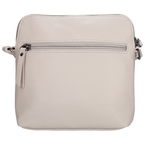 Umhängetasche 18x18cm in Hell Taupe aus Kunstleder - leder-accessoires.com