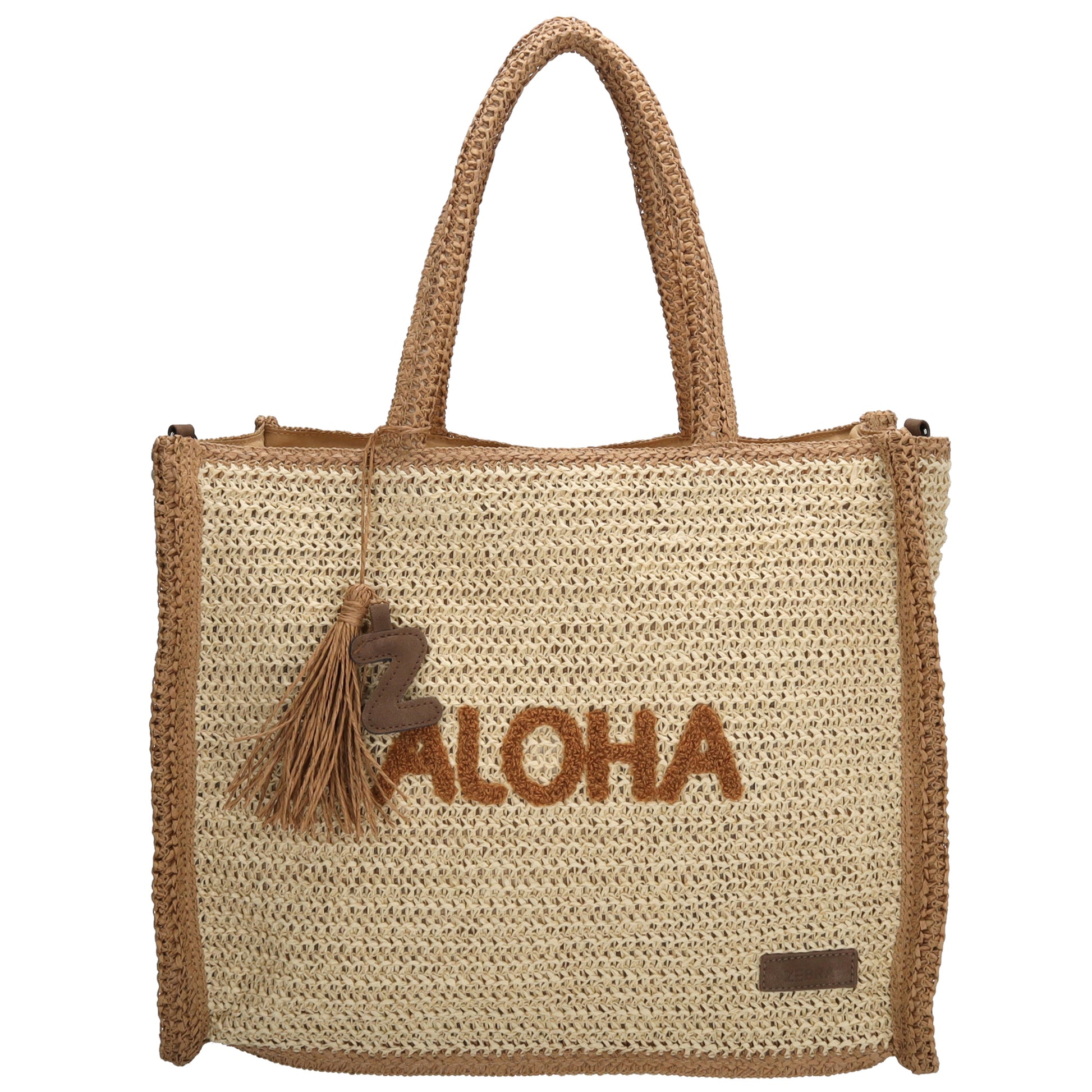 Aloha XXL Shopper 42x33cm Basttasche Natur aus Raphia – Sommer 2026 - leder-accessoires.com