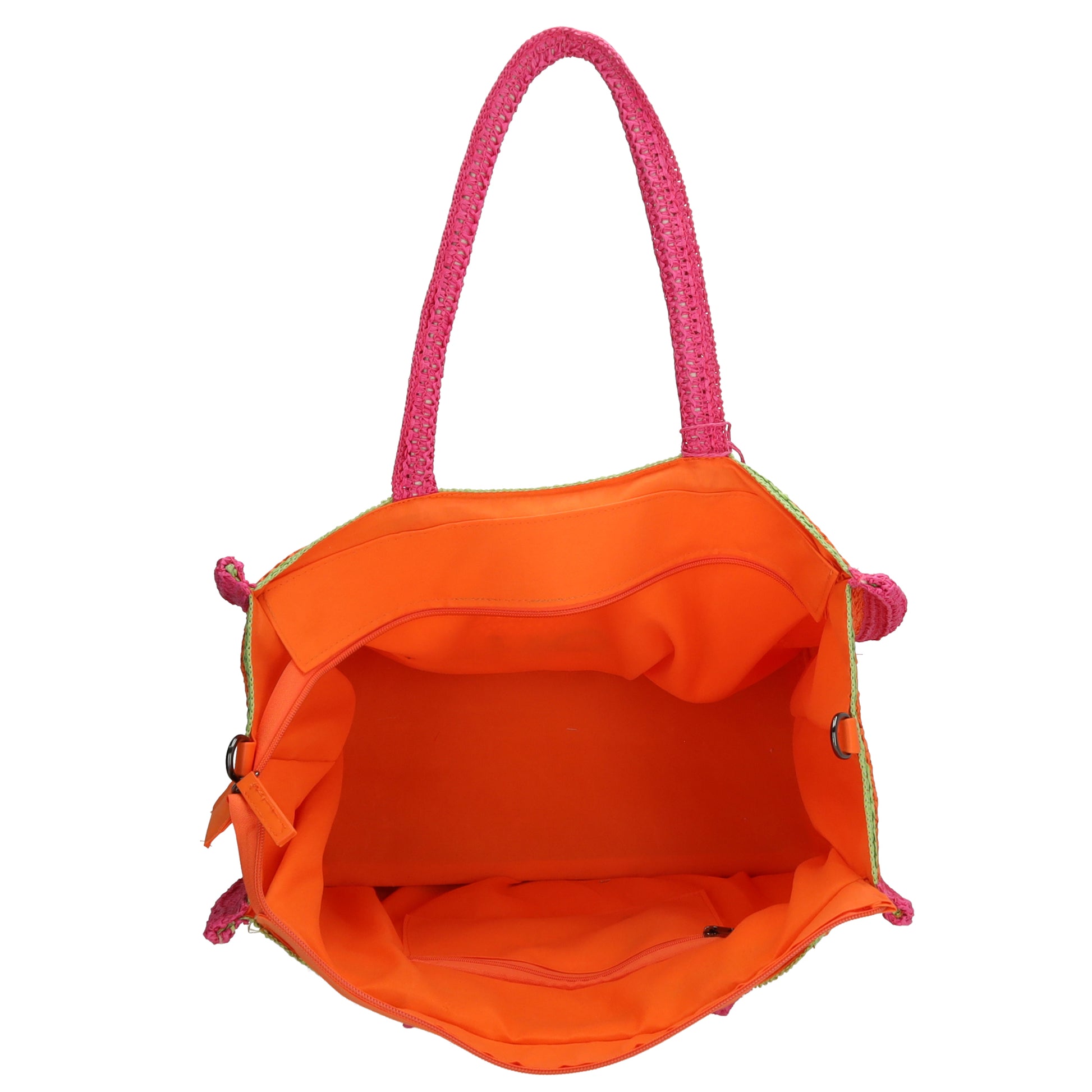 Aloha XXL Shopper 42x33cm Basttasche Orange aus Raphia – Sommer 2026 - leder-accessoires.com