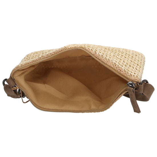 Aloha Umhängetasche 24x17cm Basttasche Natur aus Raphia - leder-accessoires.com
