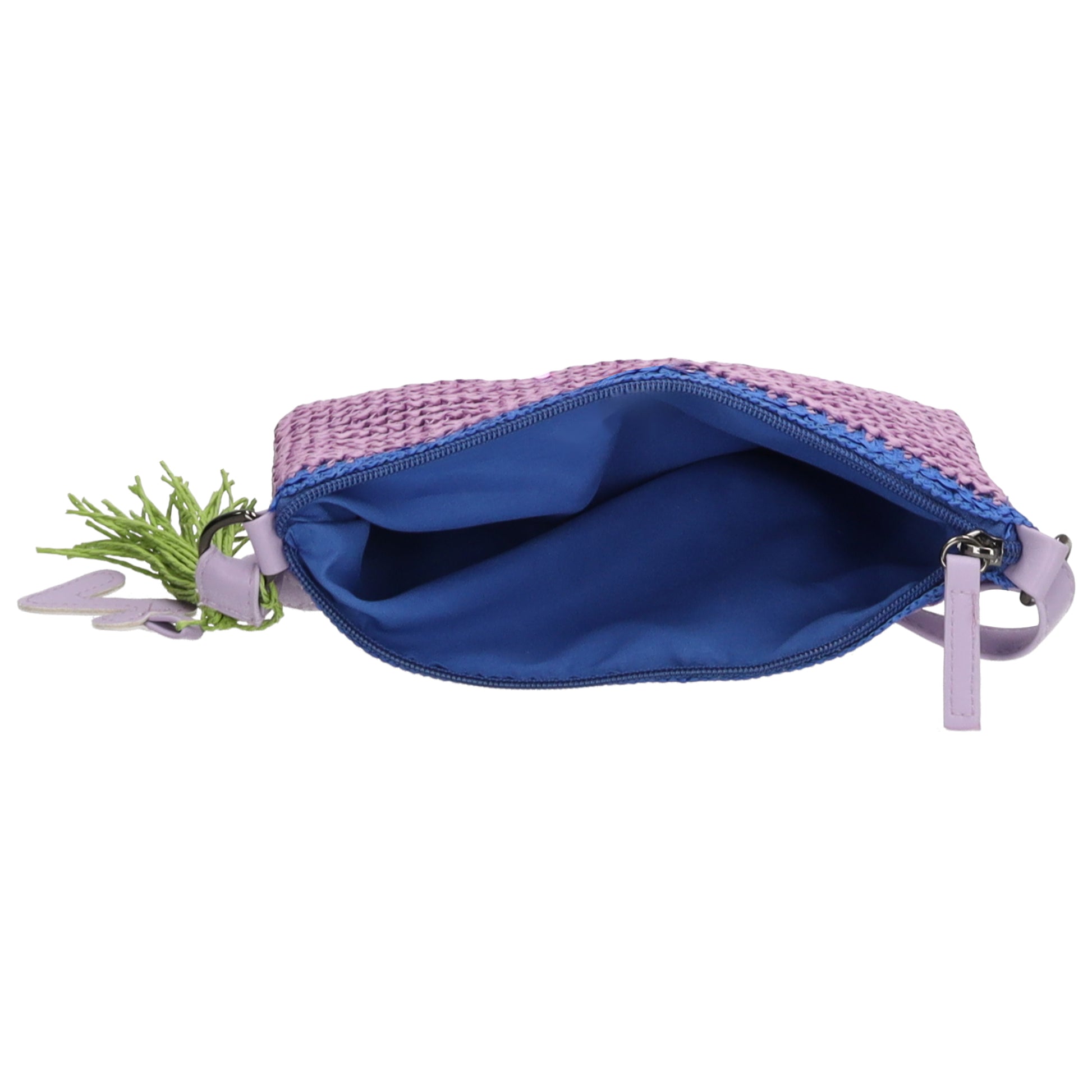 Aloha Umhängetasche 24x17cm Basttasche Flieder aus Raphia - leder-accessoires.com