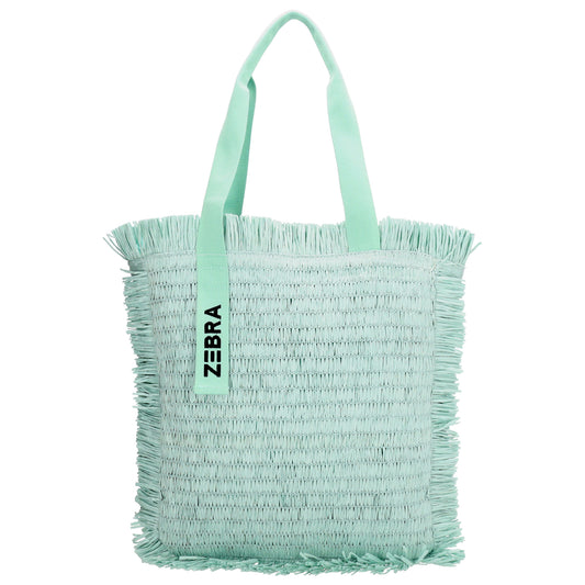 Fransen Shopper 35x36cm Minze – Aloha Basttasche Damen Sommer 2026