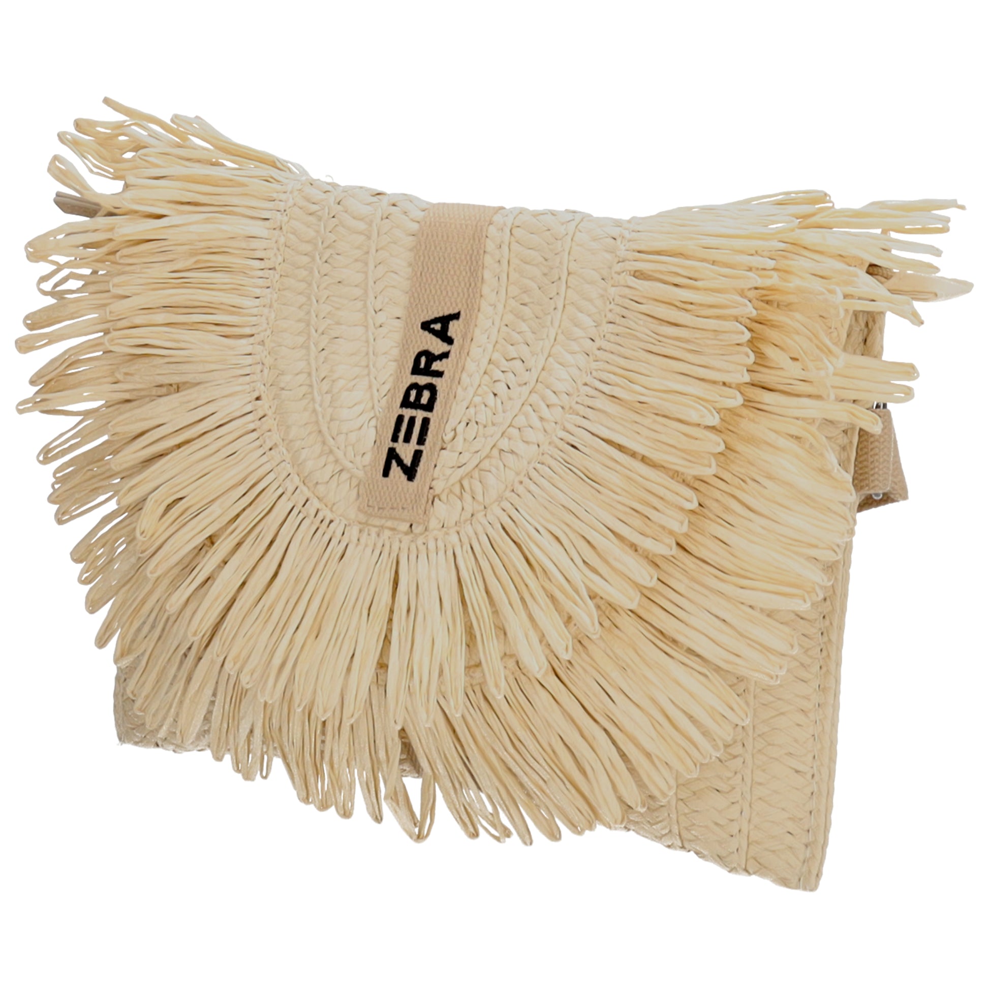 Aloha Umhängetasche 29x23 mit Fransen Creme – Basttasche Sommer 2026 - leder-accessoires.com