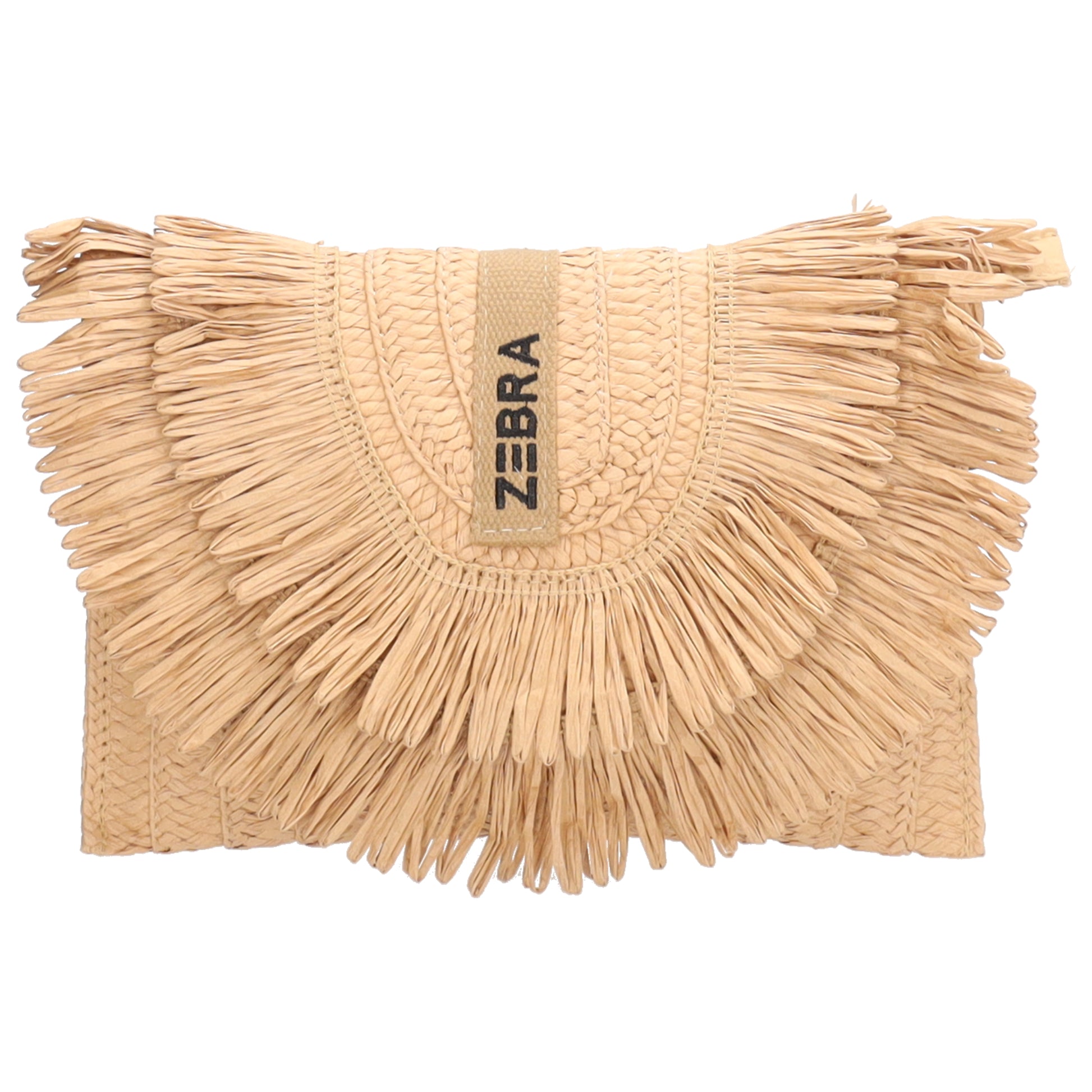 Aloha Umhängetasche 28x19cm mit Fransen Natur – Basttasche Sommer 2026 - leder-accessoires.com