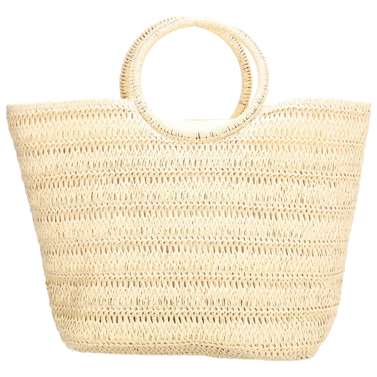 Shopper in Natur 31x49x18cm Stroh- Optik - leder-accessoires.com