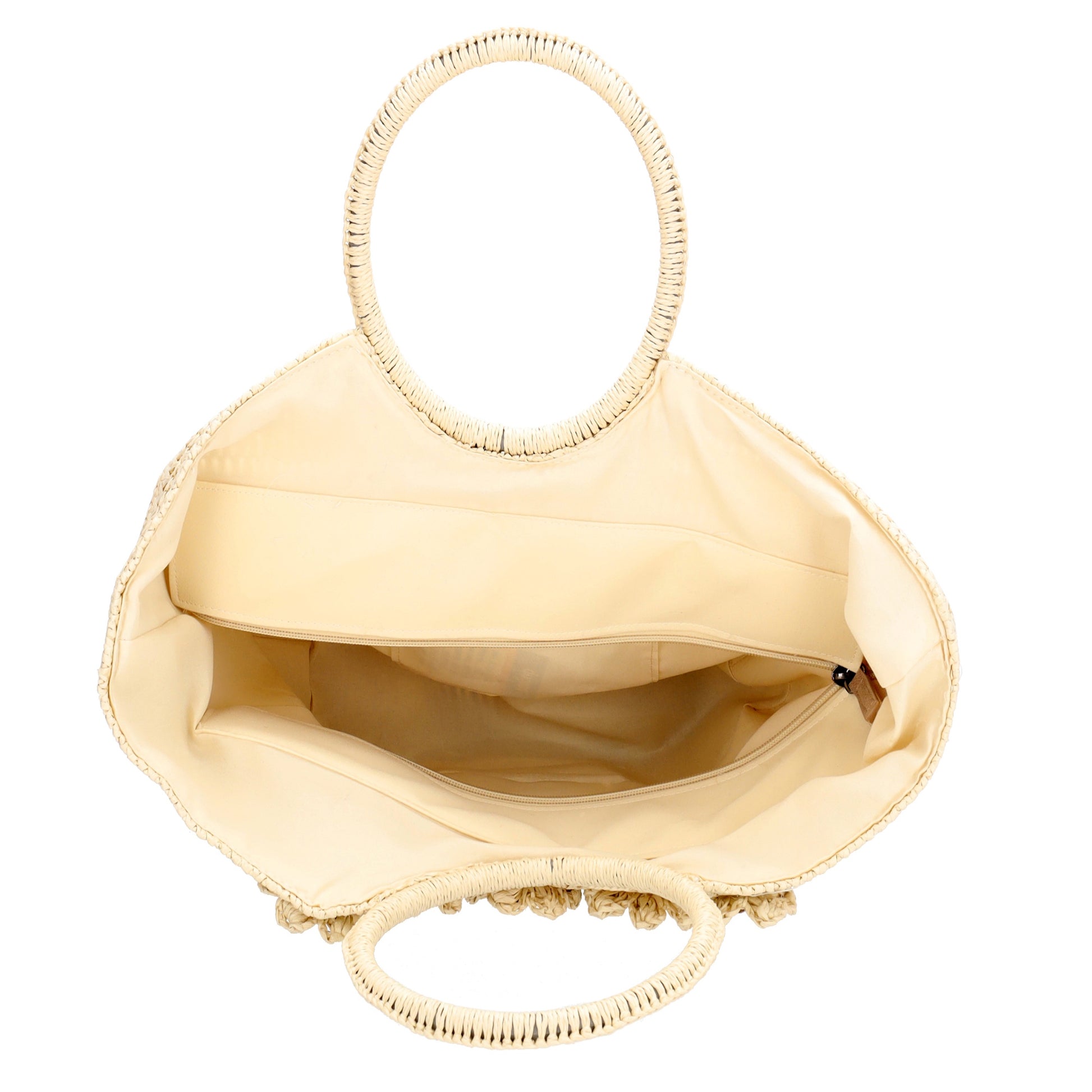 Shopper in Natur 31x49x18cm Stroh- Optik - leder-accessoires.com