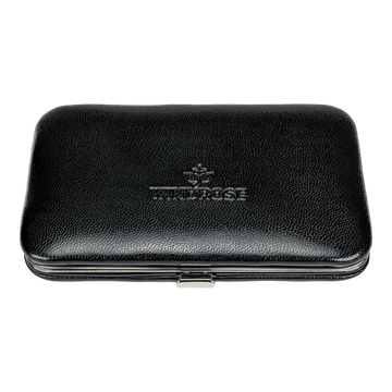 Manikür Etui 4-teilig in Schwarz - leder-accessoires.com