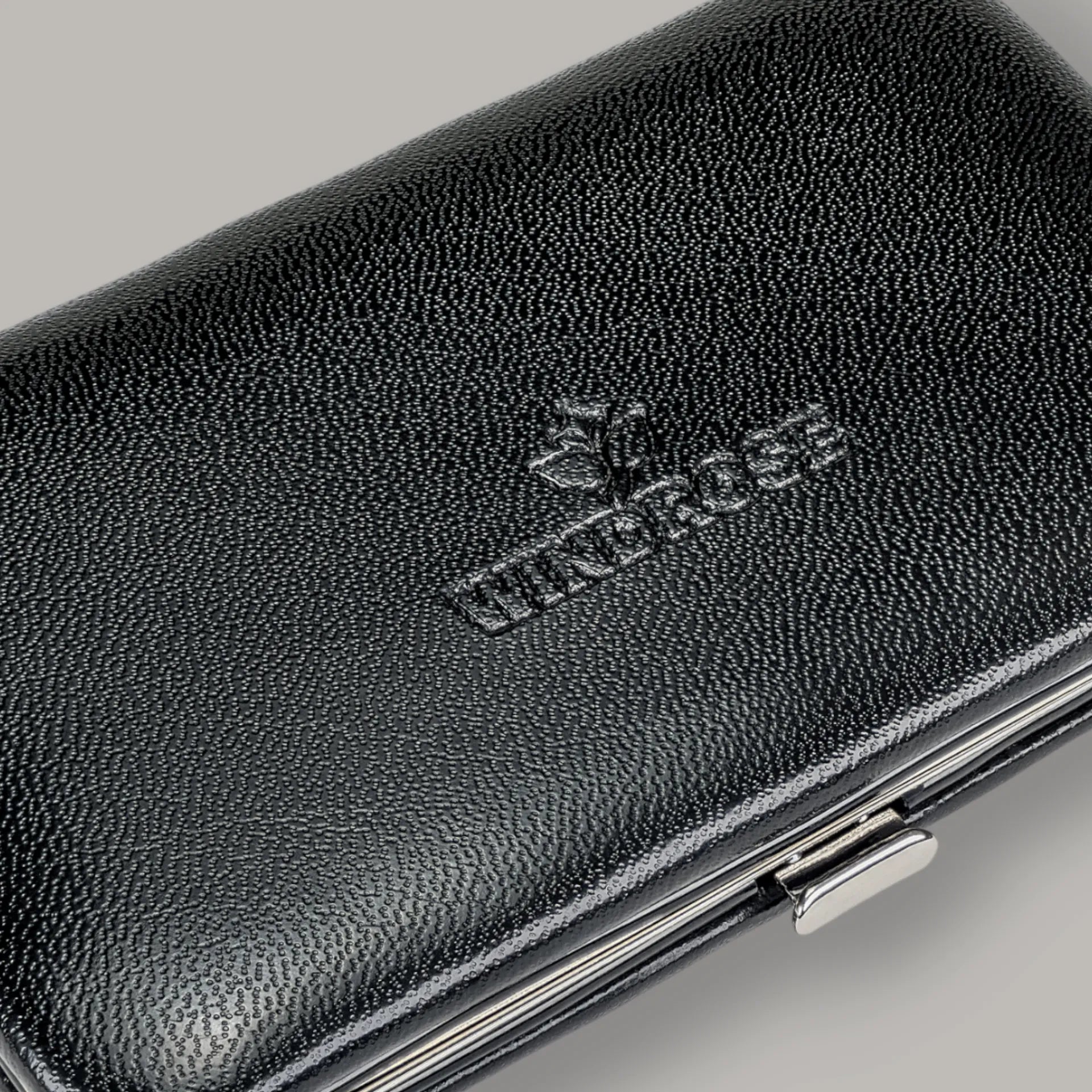 Manikür Etui 4-teilig in Schwarz - leder-accessoires.com