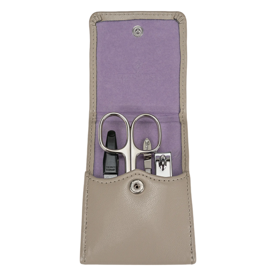 Manikür-Set 4-teilig in Beige - leder-accessoires.com