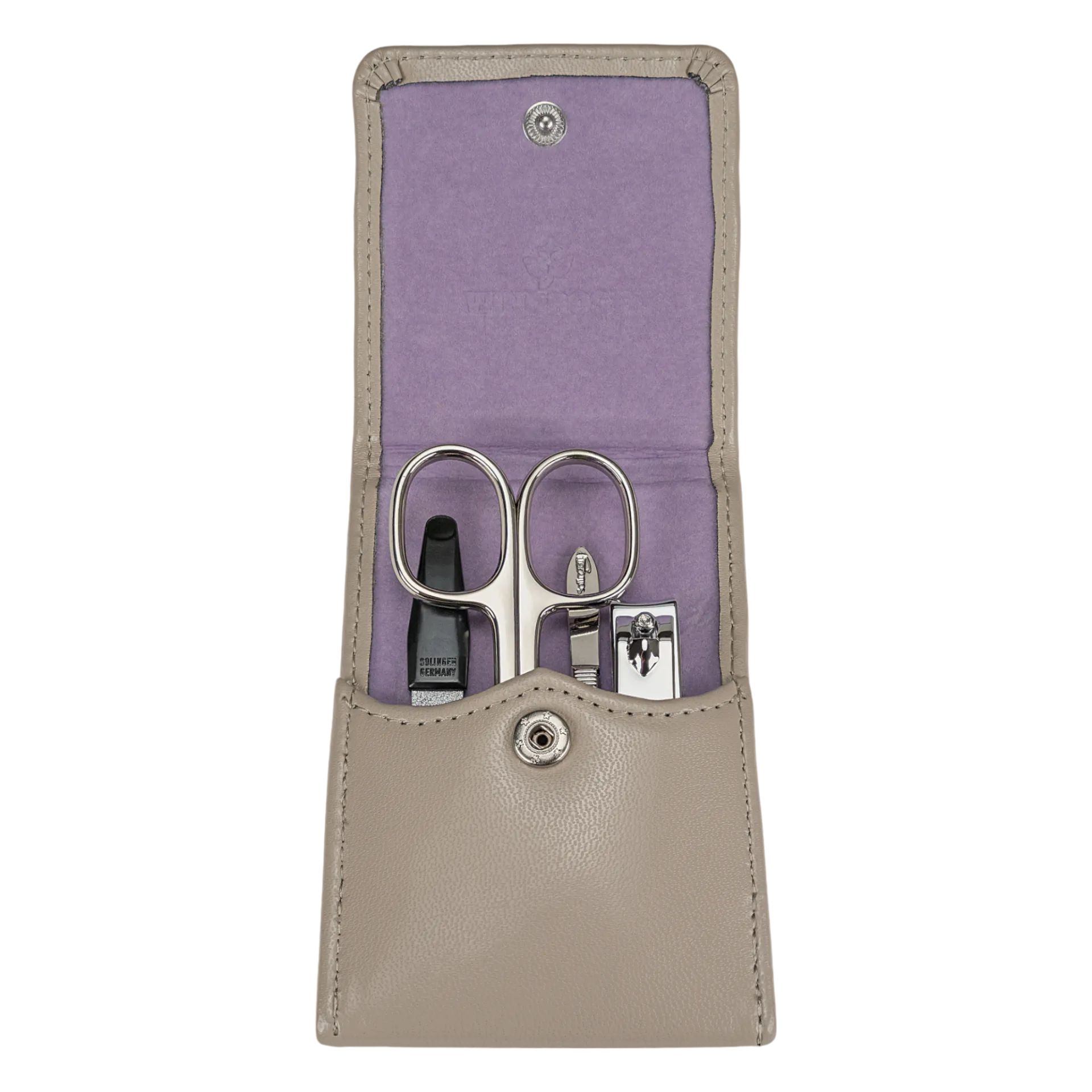 Manikür-Set 4-teilig in Beige - leder-accessoires.com