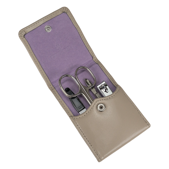 Manikür-Set 4-teilig in Beige - leder-accessoires.com