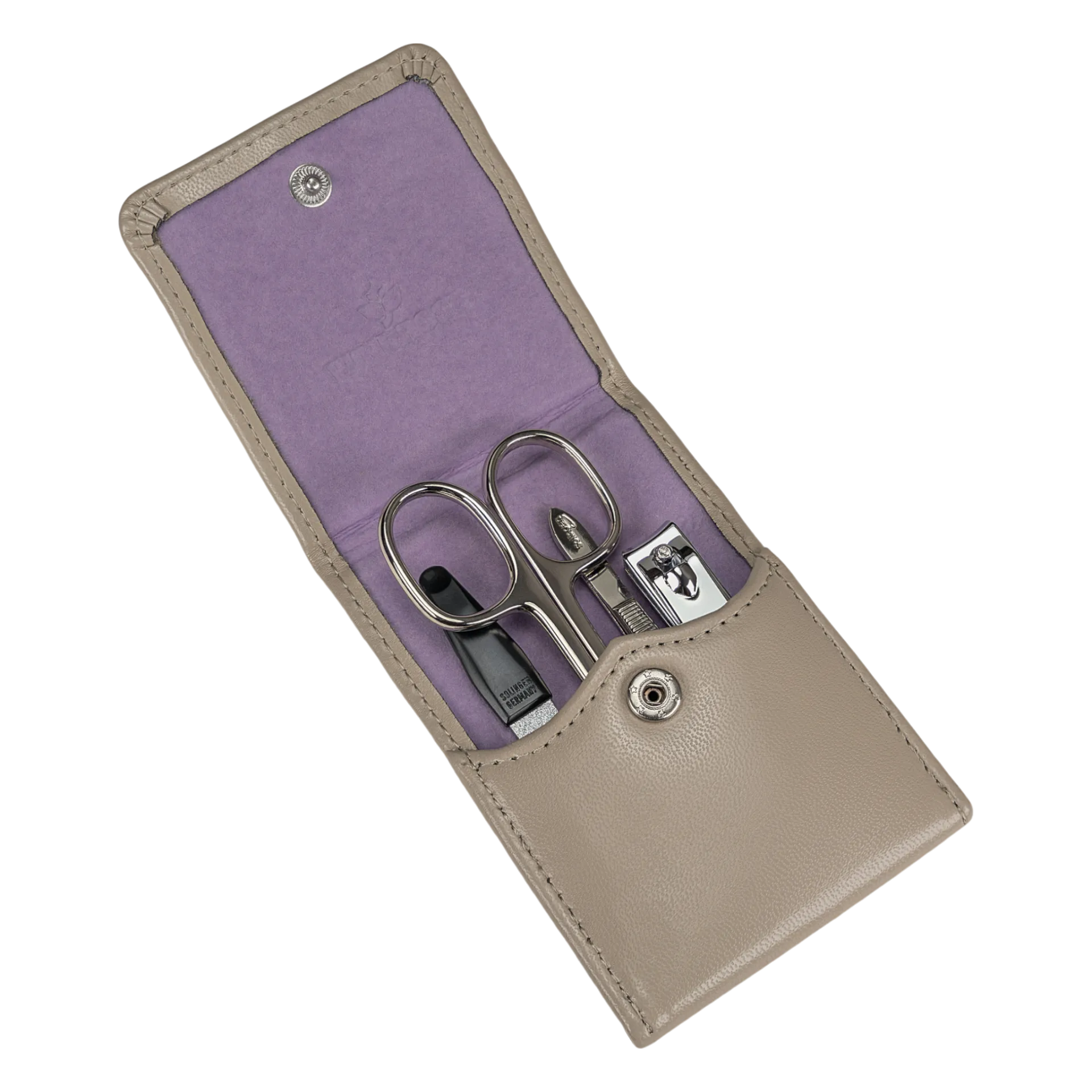 Manikür-Set 4-teilig in Beige - leder-accessoires.com