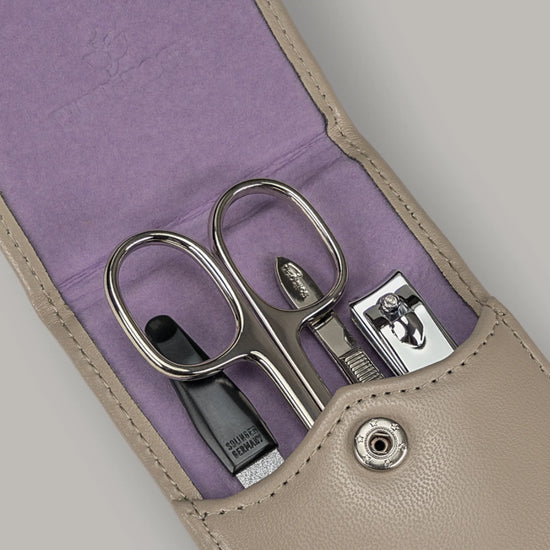 Manikür-Set 4-teilig in Beige - leder-accessoires.com