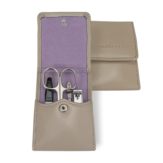 Manikür-Set 4-teilig in Beige - leder-accessoires.com
