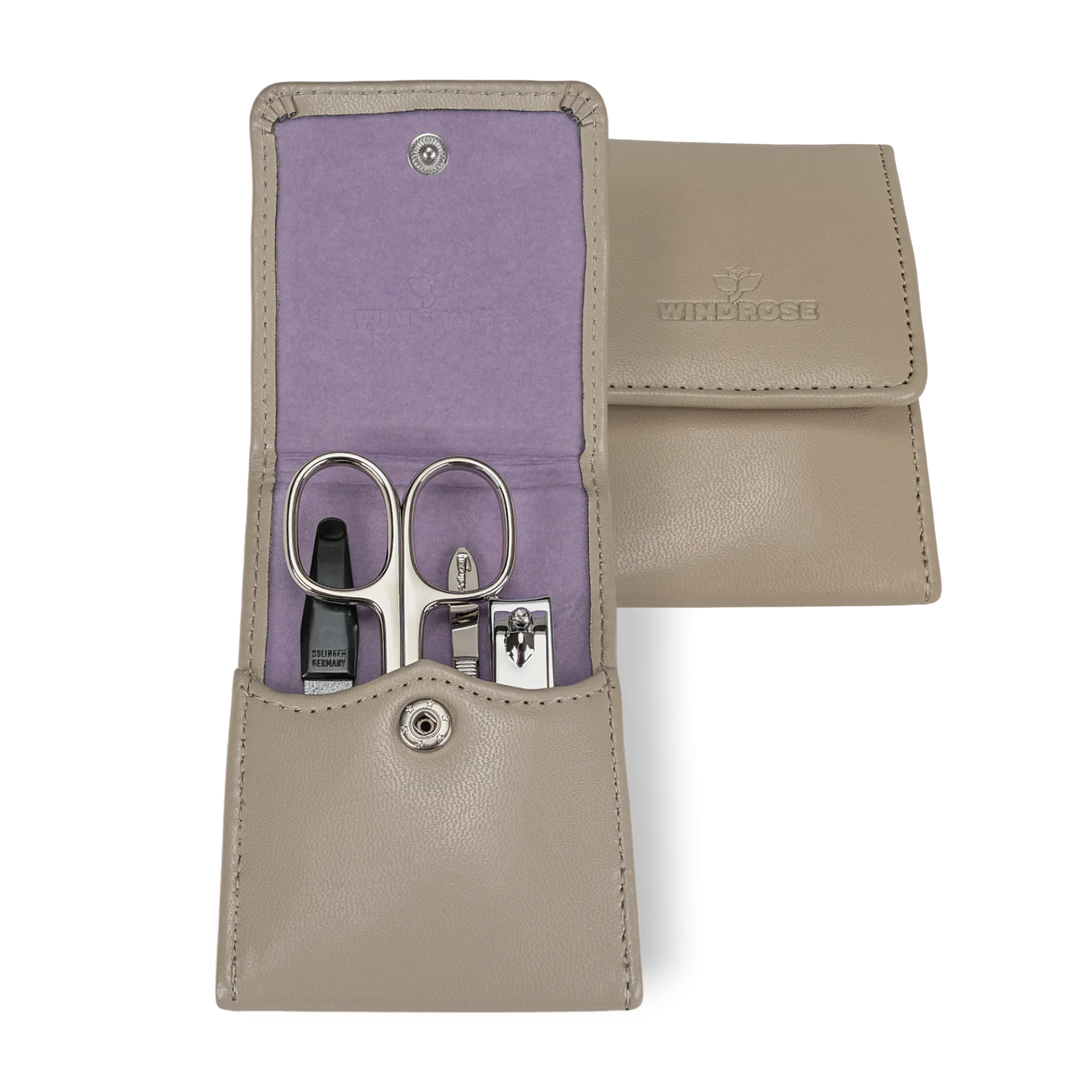 Manikür-Set 4-teilig in Beige - leder-accessoires.com