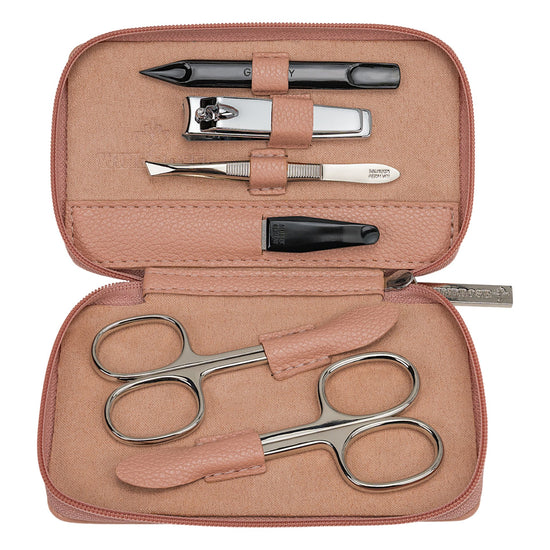 Manikür Etui 6-teilig in Rose - leder-accessoires.com