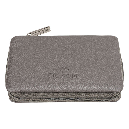 Manikür Etui 6-teilig in Grau - leder-accessoires.com