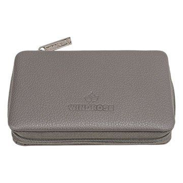 Manikür Etui 6-teilig in Grau - leder-accessoires.com