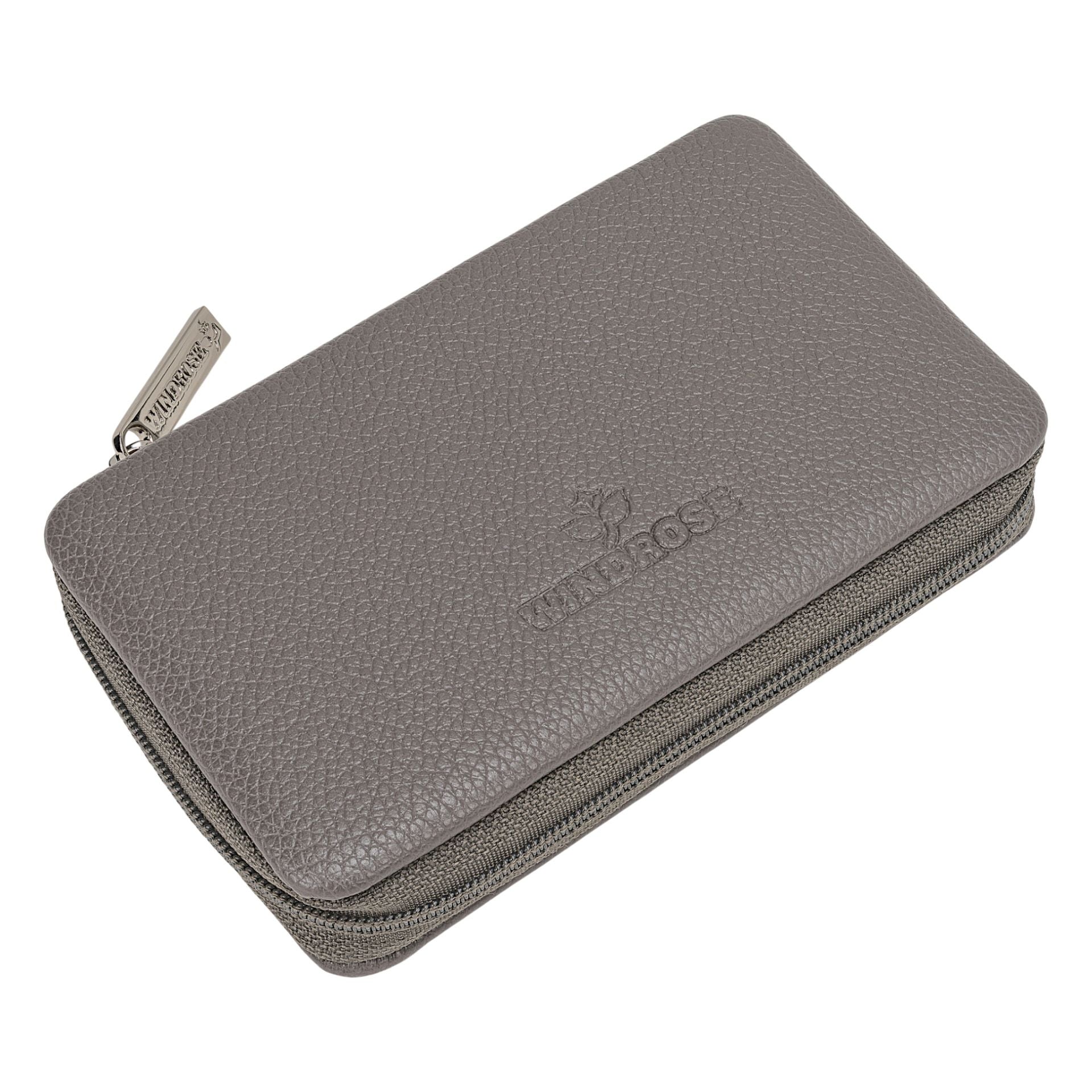 Manikür Etui 6-teilig in Grau - leder-accessoires.com