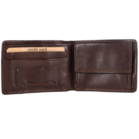 Lederbörse Mini 9x6,5cm in Braun - leder-accessoires.com