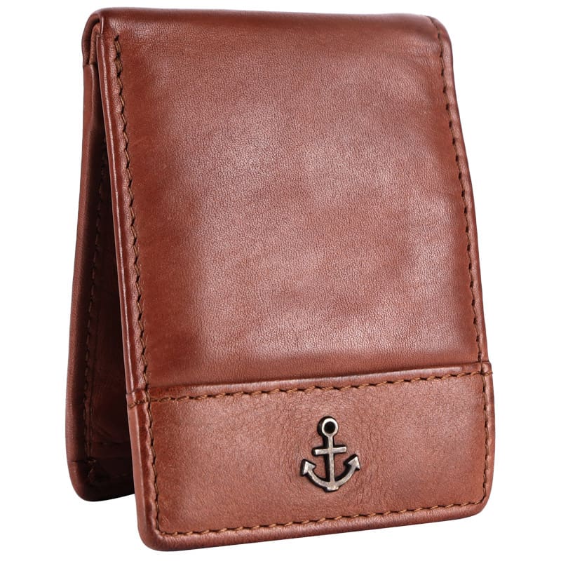 Lederbörse Mini 9x6,5cm in Cognac - leder-accessoires.com