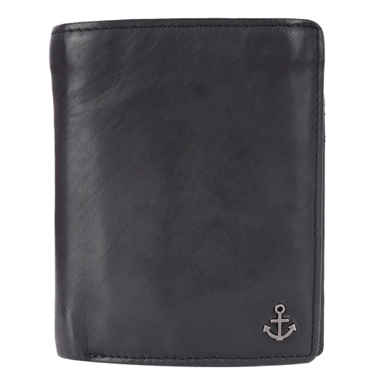 Lederbörse Hochformat 10x13xcm in Schwarz - leder-accessoires.com