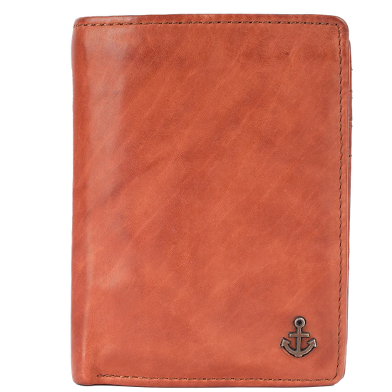 Lederbörse Hochformat 10x13xcm in Cognac - leder-accessoires.com