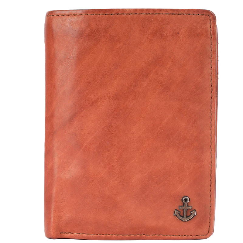 Lederbörse Hochformat 10x13xcm in Cognac - leder-accessoires.com