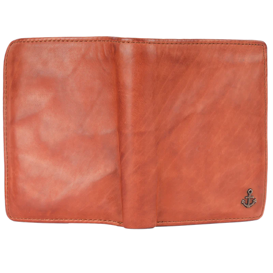 Lederbörse Hochformat 10x13xcm in Cognac - leder-accessoires.com