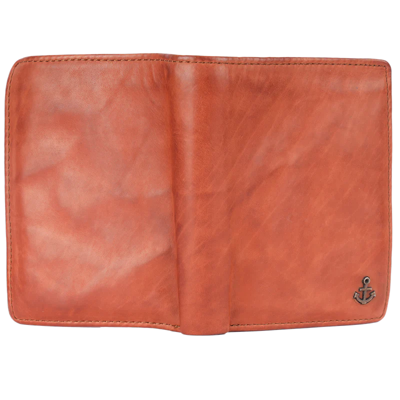 Lederbörse Hochformat 10x13xcm in Cognac - leder-accessoires.com
