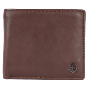 Lederbörse Querformat 11x9,5cm in Braun