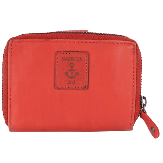 Geldbörse 11x9cm in Orange mit separatem Münzfach - leder-accessoires.com