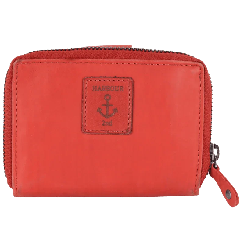 Geldbörse 11x9cm in Orange mit separatem Münzfach - leder-accessoires.com