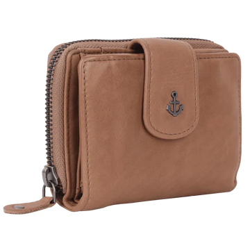 Geldbörse 11x9cm in Natur mit separatem Münzfach - leder-accessoires.com
