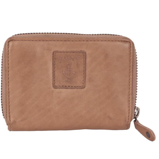 Geldbörse 11x9cm in Natur mit separatem Münzfach - leder-accessoires.com