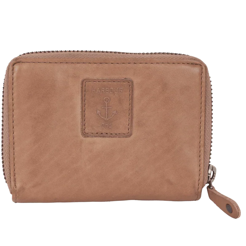 Geldbörse 11x9cm in Natur mit separatem Münzfach - leder-accessoires.com