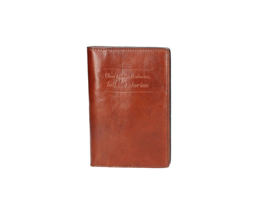 Briefmappe| Passhülle 14 x 20cm Cognac mit Druckknopf