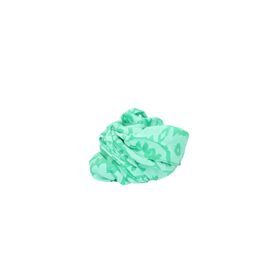 Loop in Grün| Blumen aus Baumwolle - leder-accessoires.com