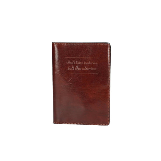 Briefmappe| Passhülle 14 x 20cm Braun mit Druckknopf - leder-accessoires.com