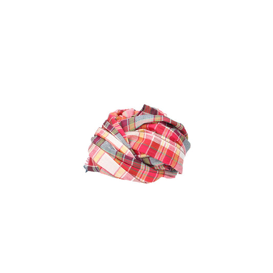 Schal in Rot kariert aus Baumwolle - leder-accessoires.com