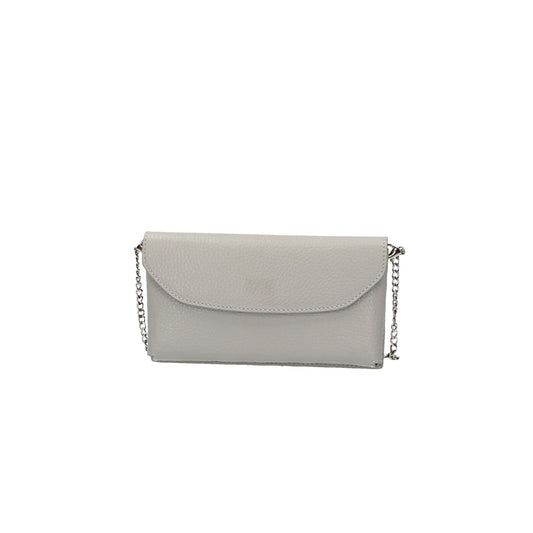Sale Handytasche aus Leder in Hellgrau mit Kette zum Umhängen - leder-accessoires.com