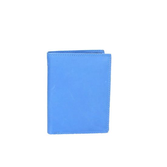 Geldbörse Hochformat mit Riegel in Royalblau aus Leder - leder-accessoires.com