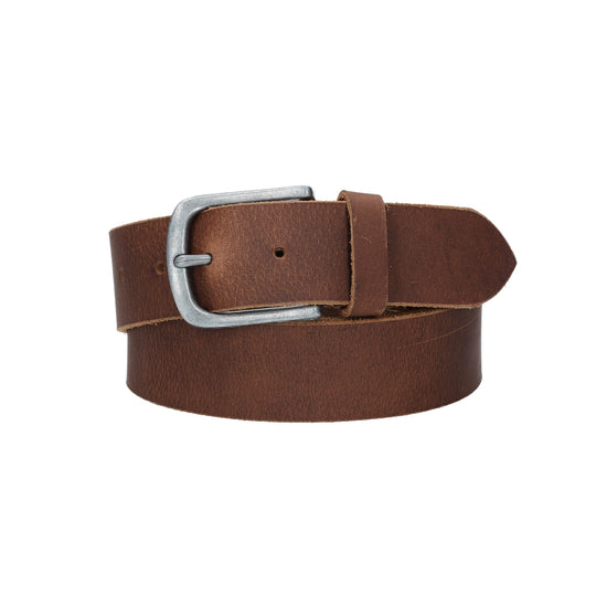 Ledergürtel 40mm Braun mit matter Dornschließe aus Leder - leder-accessoires.com