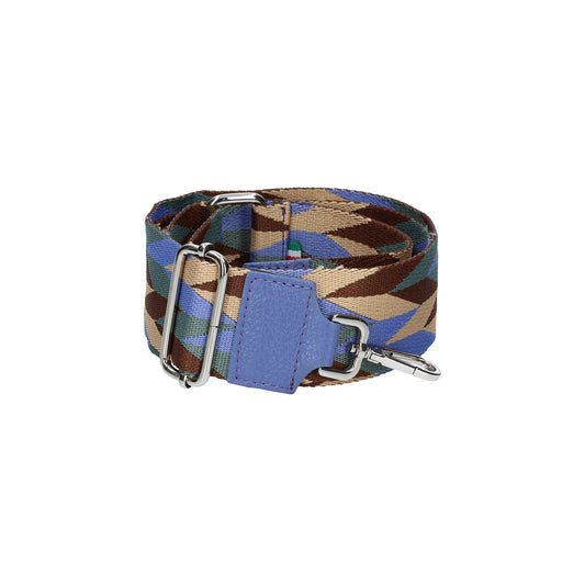 Taschenriemen|Wechselriemen Hellblau|Bordeaux mit Karabiner Silber