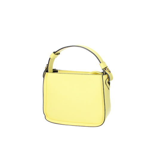 SALE Handtasche mit Kurzgriff in Gelb aus Leder - leder-accessoires.com