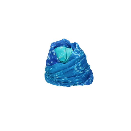 Tuch in Blau|Türkis aus Baumwolle - leder-accessoires.com