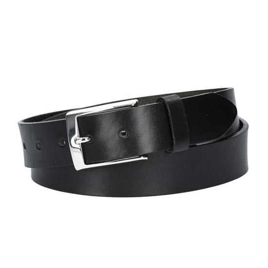 Hochwertiger Ledergürtel Schwarz 3,5 cm – Unisex & nachhaltig - leder-accessoires.com