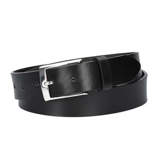 Hochwertiger Ledergürtel Schwarz 3,5 cm – Unisex & nachhaltig - leder-accessoires.com